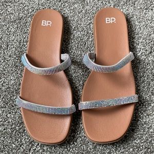 BP slip on sandals with sparkle